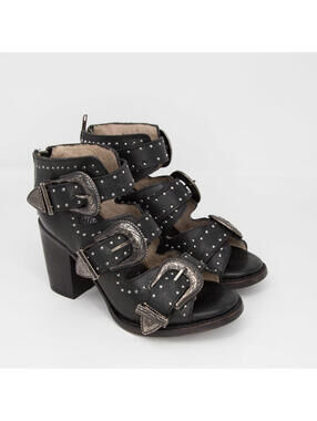Women’s Freebird Violet Sandals/Boots Size 6 Studded Open Toe Western Booties